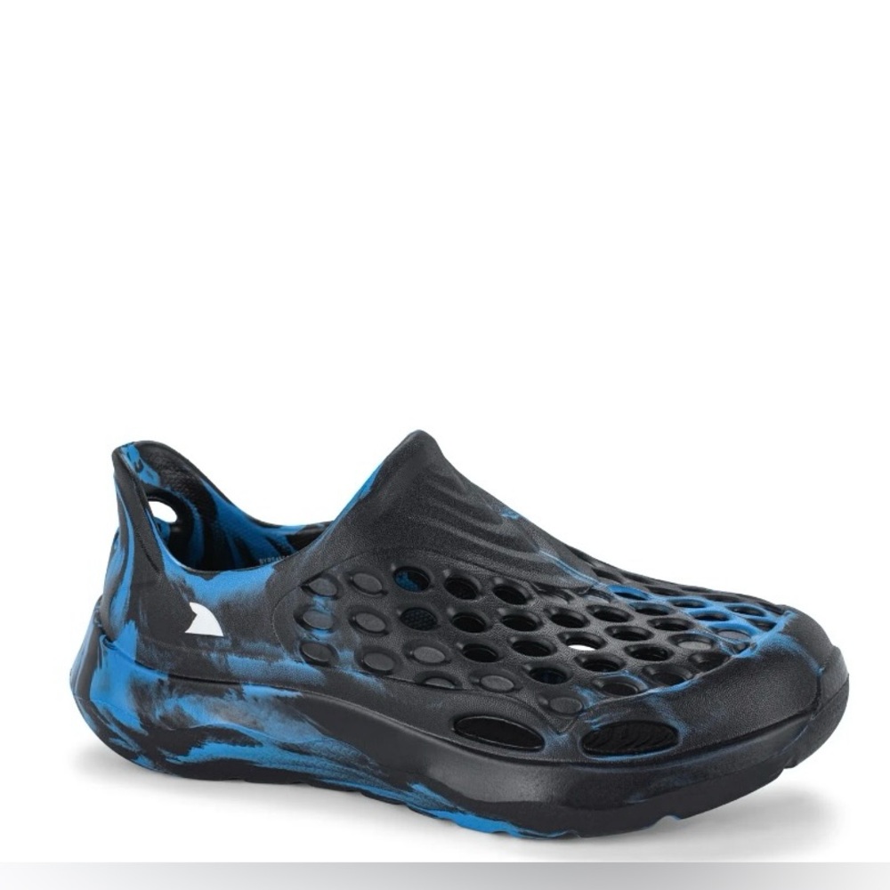 NWT Rugged Shark Toddler Boys Water Shoes‎ Slip-On Black Blue Koi Size 7